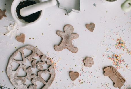 Holidays - Gingerbread Cardboard Decor on White Surface